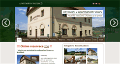 Desktop Screenshot of apartmanykadlecu.cz
